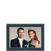 Victoria & Daniel förlovning halvbild blå ram