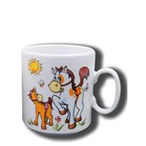 Motivmugg Häst med föl