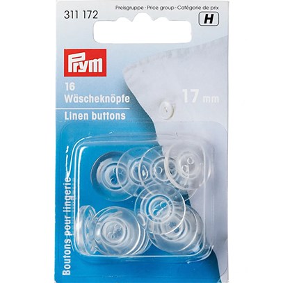 Sängklädesknappar 17 mm slät