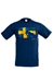 T-shirt Älg Svensk flagga/blå XL
