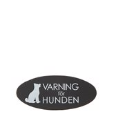 Varningsskylt för hunden