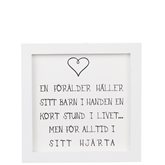Tavla En förälder håller