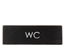 WC skylt svart