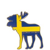 Kylskåpsmagnet Älg blågul