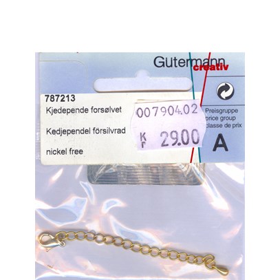 Kedjependel silverfärg