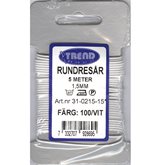 Rundresår 1,5 mm Vit