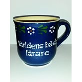 Blå Namnmugg Världens bästa lärare