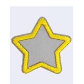 Reflexmärken Stjärna gul