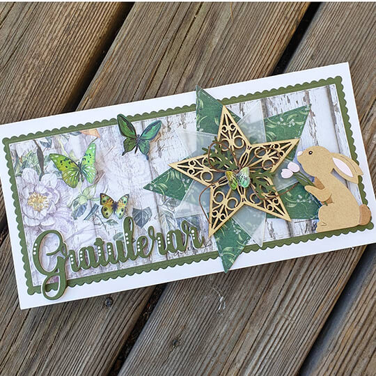 Slimline kort Gratulerar