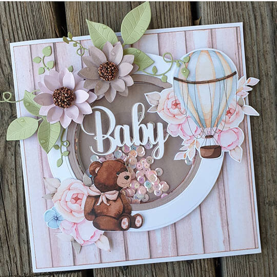 Babykort med skak-fönster