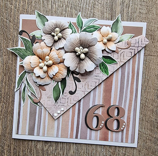 Födelsedagskort med blommor