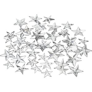 Rhinestones - Stjärnor 3 storlekar - Silver - 360st