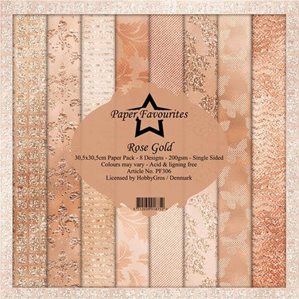 Scrapbookingpapper - 30x30cm - Rose Gold