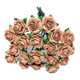 Pappersrosor - 1cm - 20st - Ljus Bruna