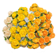 Pappersrosor - Mixade -  1cm - 100st - Gula