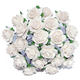 Pappersrosor - 1,5cm - 50st - Vita