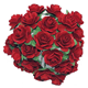 Pappersrosor - 2cm - 50st - Röda