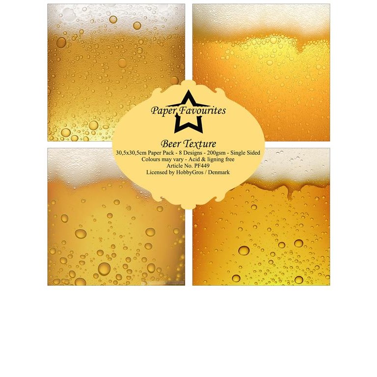 Scrapbookingpapper - 30x30cm - Beer Texture - PY Hobby