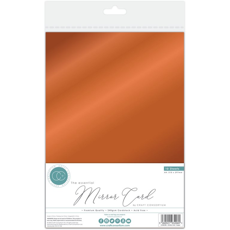 Metallisk Cardstock - A4 - 10st - Copper