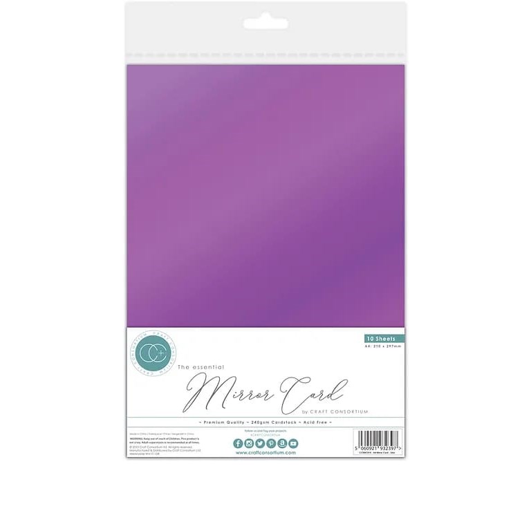 Metallisk Cardstock - A4 - 10st - Lilac