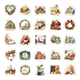 Stickers - Vintage julmotiv - 50st