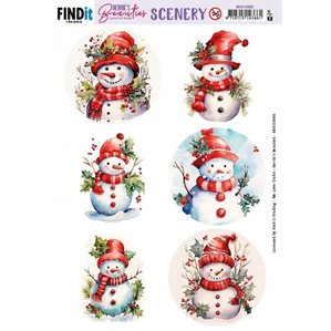 Push Out Sceenery - Berries Beauties - Snowmen Round