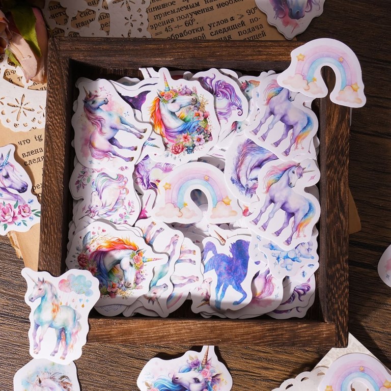 Stickers - Rainbow Unicorns - 46st - PY Hobby