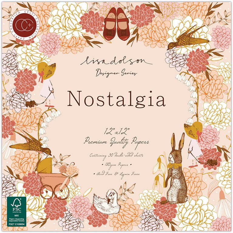Premium Paper Pad - 30x30cm - Nostalgia - 30st