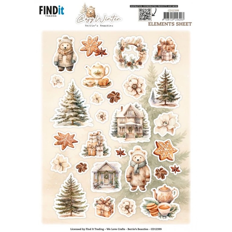 Klippark 3D - A4 - Cosy Winter - Small Elements