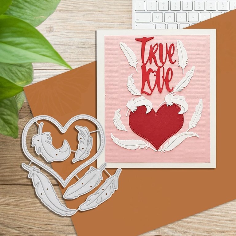 Dies - Set - Hjärta med fjädrar