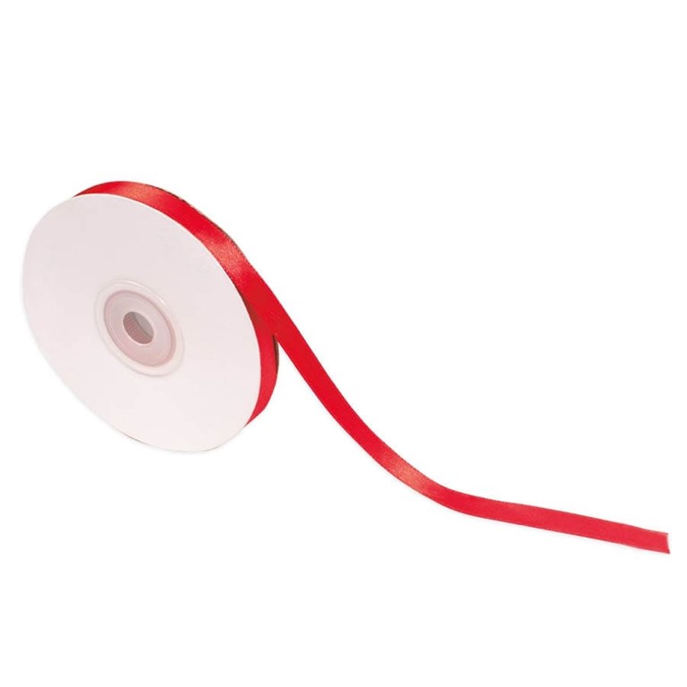 Satinband - 10mm - Röd - Storpack 30m