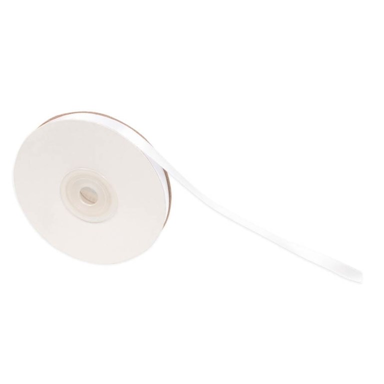 Satinband - 10mm - Vitt - Storpack 30m