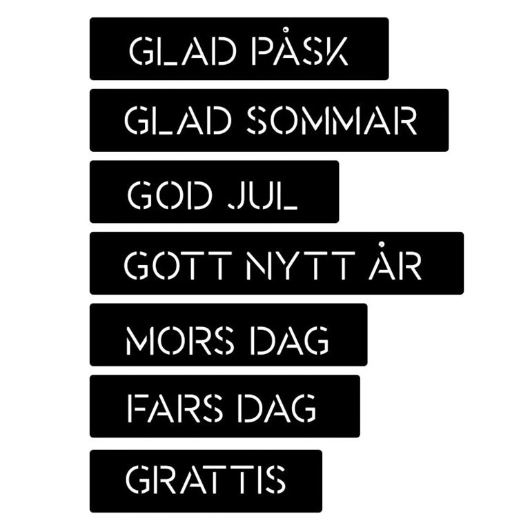 PY Hobby Dies - Set - Tags med text - Högtider