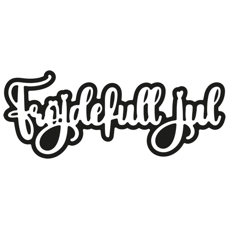 PY Hobby Dies - Fröjdefull jul - Med Bakgrund - 7,3 x 2,7cm