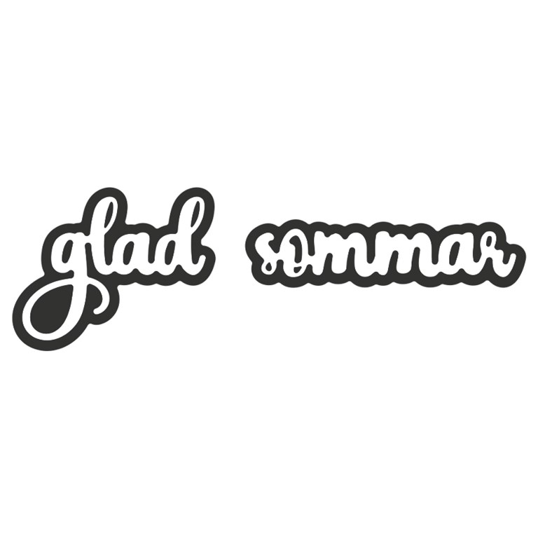 PY Hobby Dies - Glad sommar - Med Bakgrund - 7 x 2,2cm