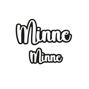 PY Hobby Dies - Minne - Med Bakgrund - 6 x 2,6cm & 3,5 x 1,5cm