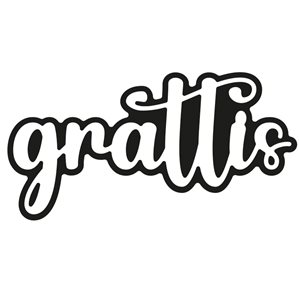 PY Hobby Dies - Grattis - Med Bakgrund - 6,3 x 3cm