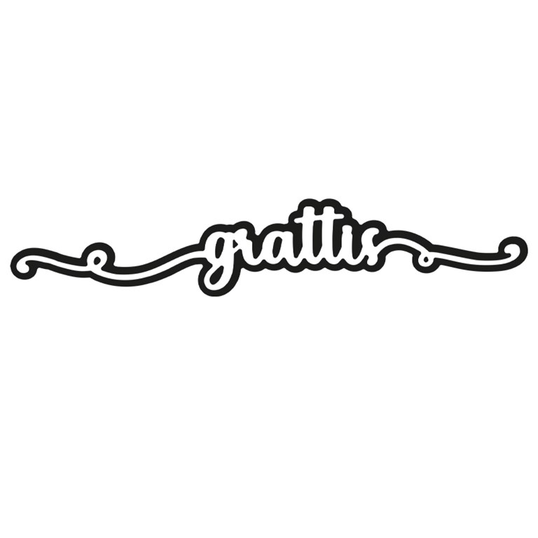 PY Hobby Dies - Grattis - Med Bakgrund - 10,5 x 1,7cm