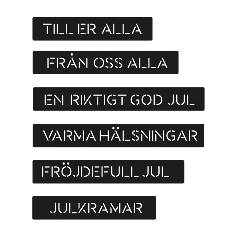 PY Hobby Dies - Set - Tags med text - Jul