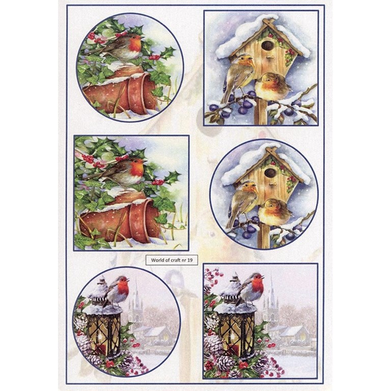 Klippark - A4 - Pärlemor - Vintriga rödhakar