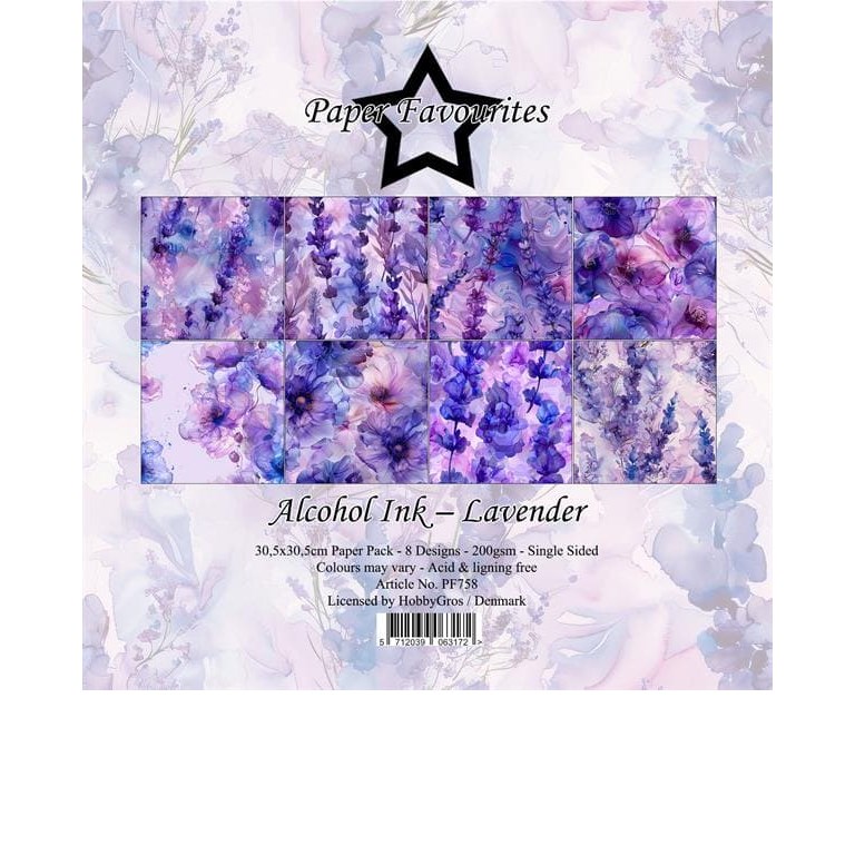 Scrapbookingpapper - 30x30cm - Alcohol Ink - Lavender