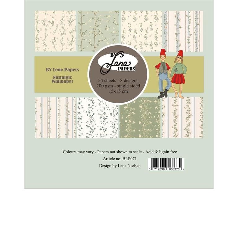 Scrapbookingpapper - 15x15cm - Nostalgic Wallpaper