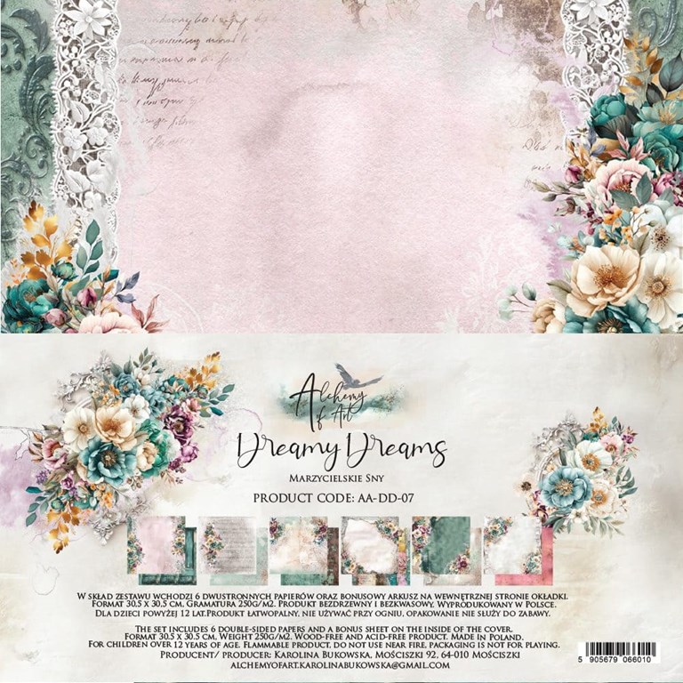 Scrapbookingpapper - 30x30cm - Dreamy Dreams