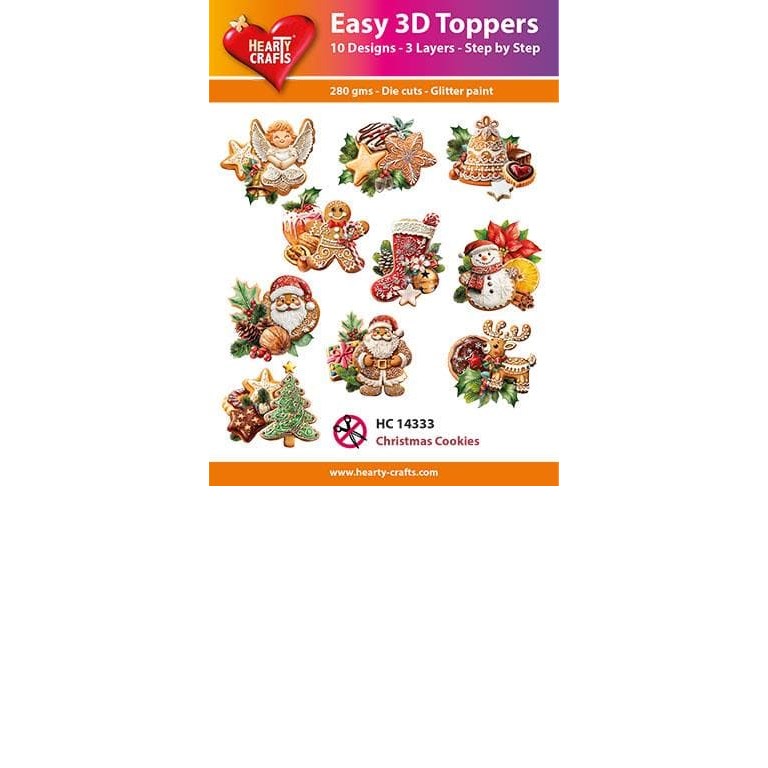 Easy 3D - Toppers - Glitter - Christmas Cookies