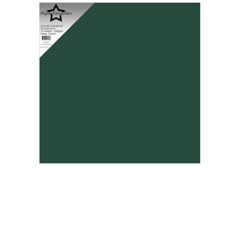 Cardstock - 30x30 cm - Deep Green - Slät - 10st