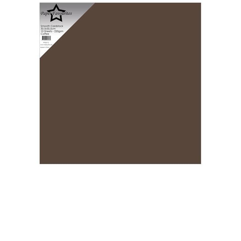 Cardstock - 30x30 cm - Coffee - Slät - 10st