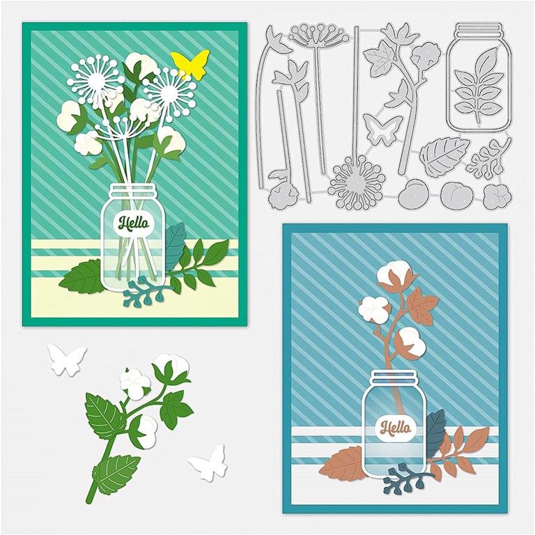 Dies - Set - Växter med glasburk