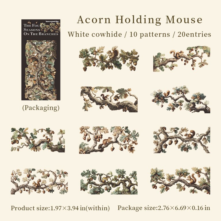 Stickers - Grenar - Ek med ekorre