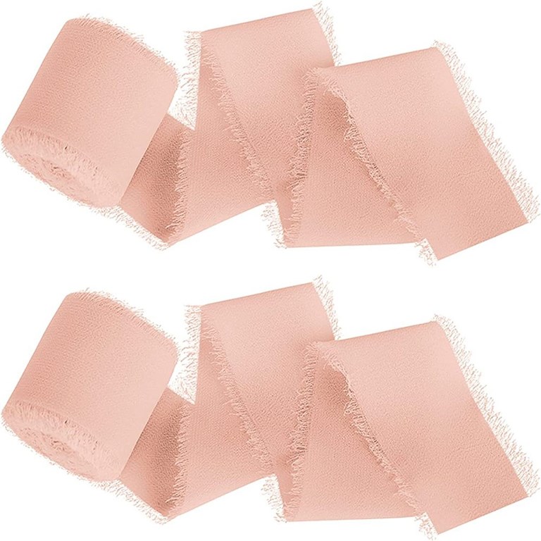 Chiffongband 40mm - 5m - Rosa