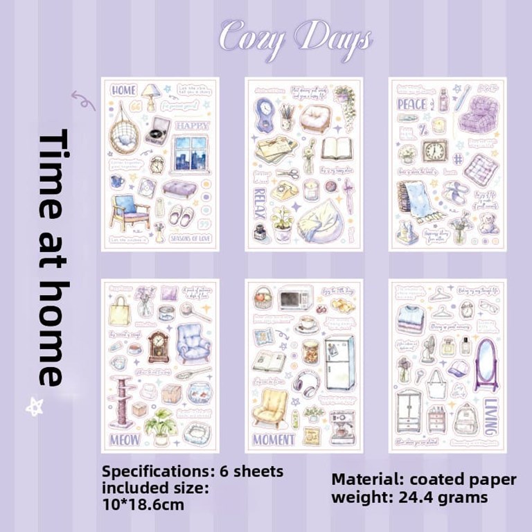 Stickers - 6st ark - Inredning